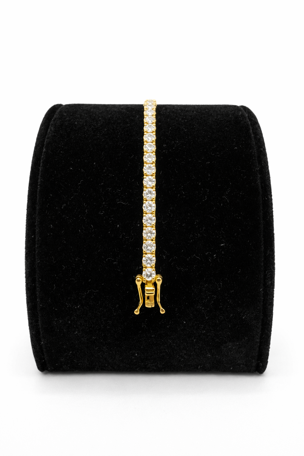 3mm Gold Over 925 Silver VVS Moissanite Tennis Bracelet