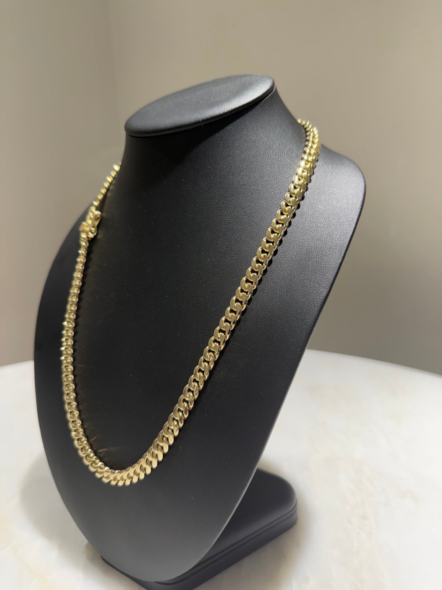 8mm Gold Over Silver Cuban Link Chain