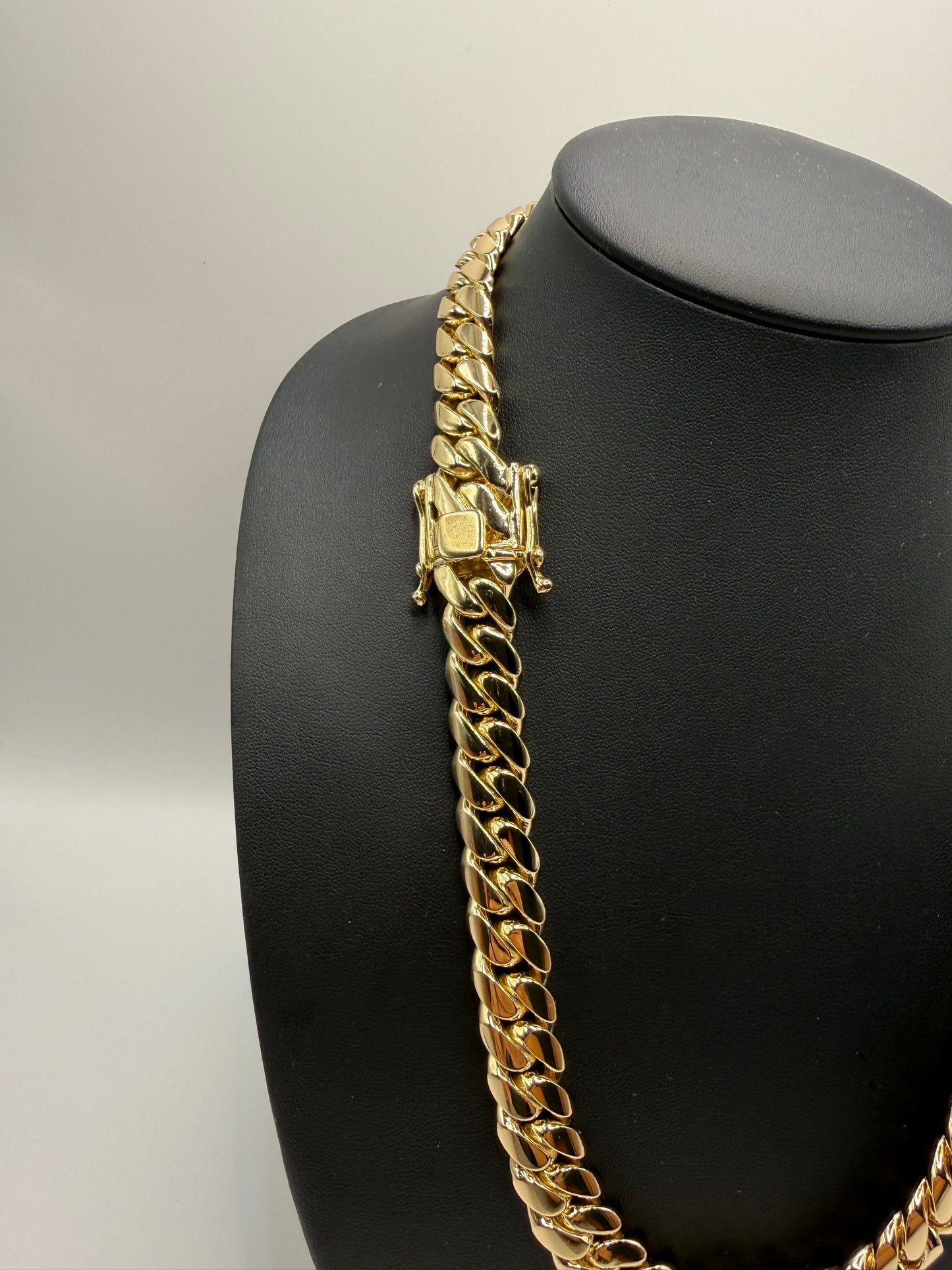 14 mm Gold Over Silver Cuban Link Chain