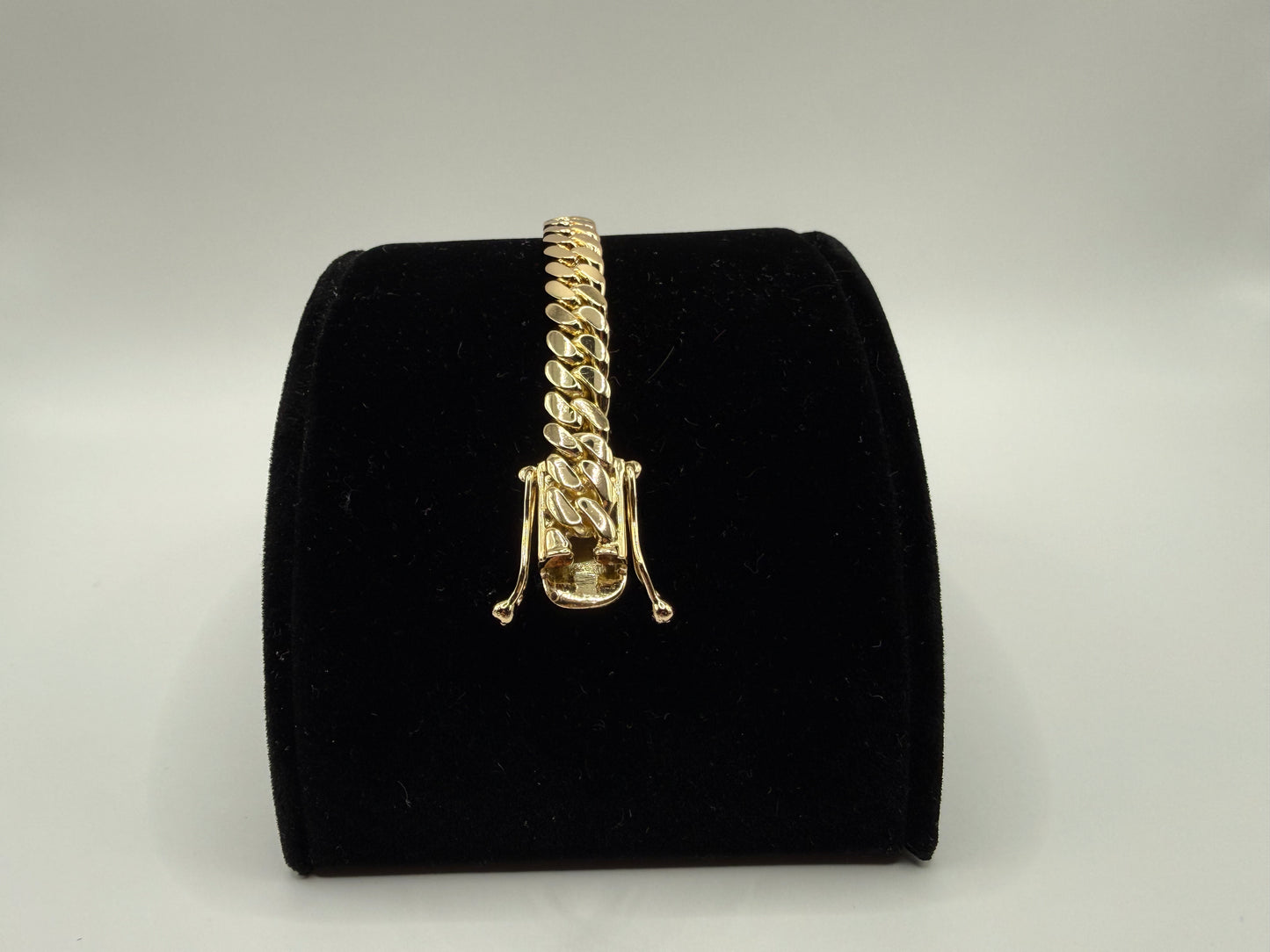 8mm Gold Over Silver Cuban Link Bracelet