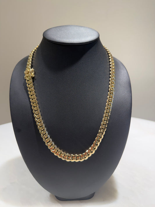 10mm Gold Over Silver Cuban Link  Chain