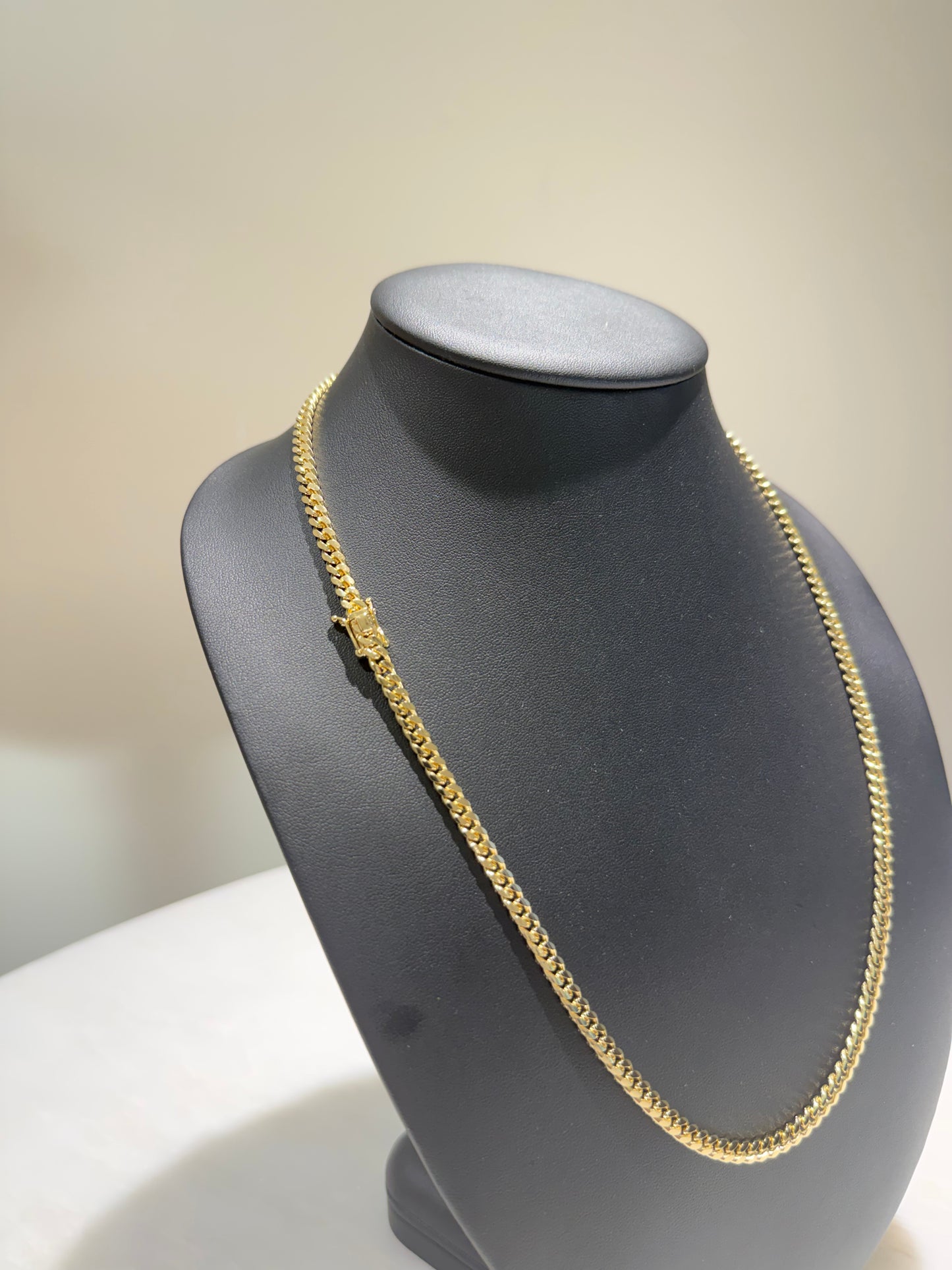 5mm Gold Over Silver Cuban Link Chain