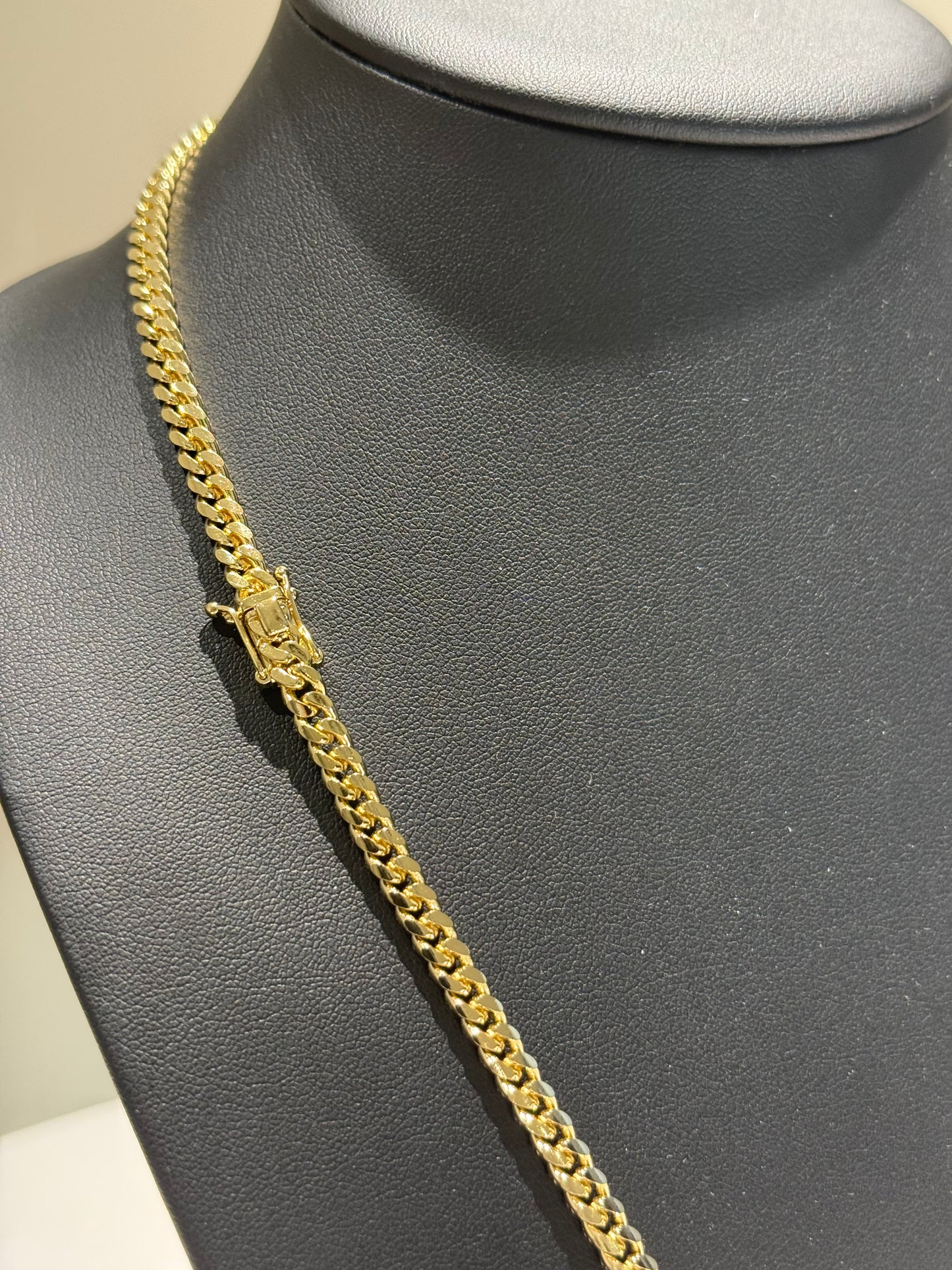 5mm Gold Over Silver Cuban Link Chain