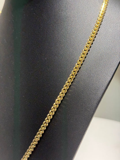 5mm Gold Over Silver Cuban Link Chain