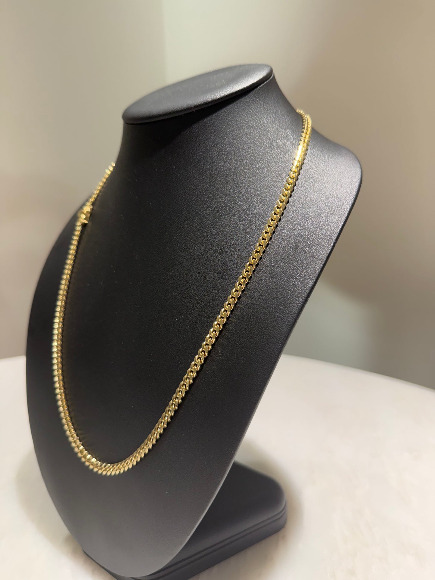 5mm Gold Over Silver Cuban Link Chain