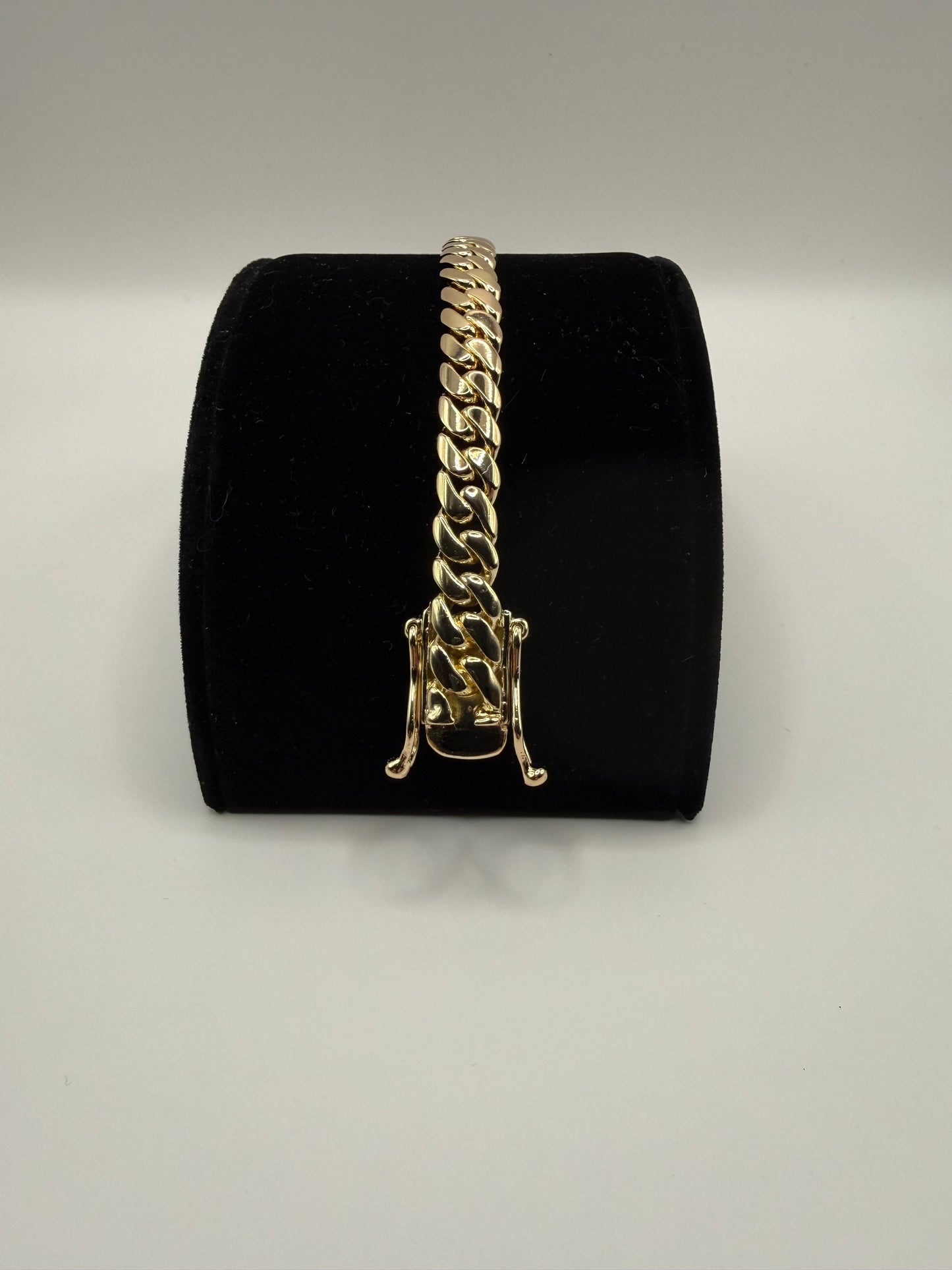 10mm Gold Over Silver Cuban Link Bracelet
