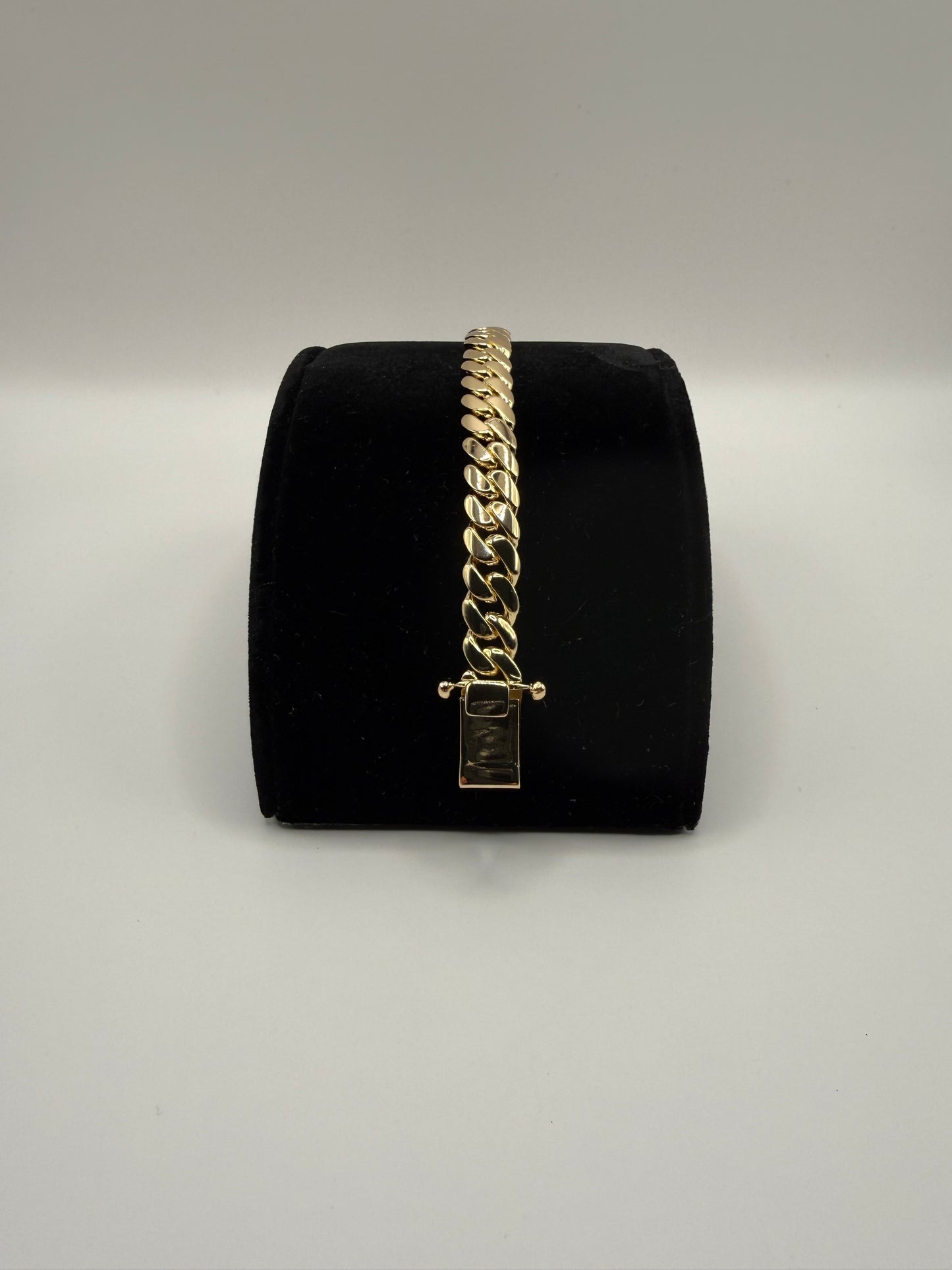 10mm Gold Over Silver Cuban Link Bracelet