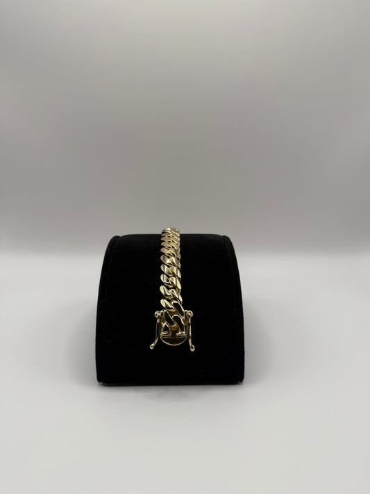 12mm Gold Over Silver Cuban Link Bracelet