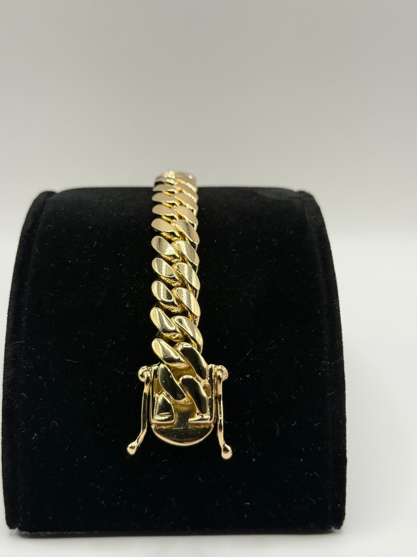 12mm Gold Over Silver Cuban Link Bracelet