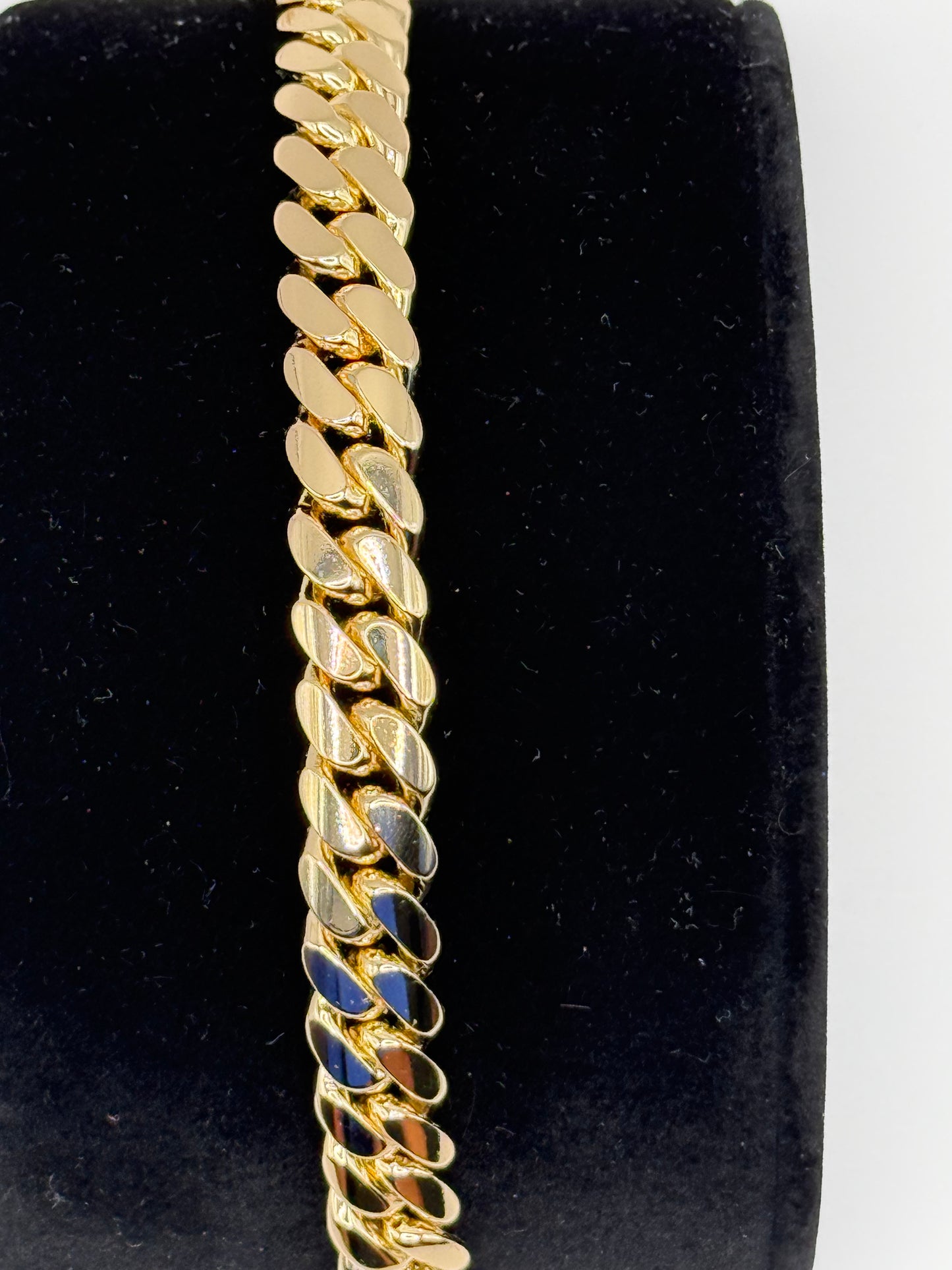 12mm Gold Over Silver Cuban Link Bracelet