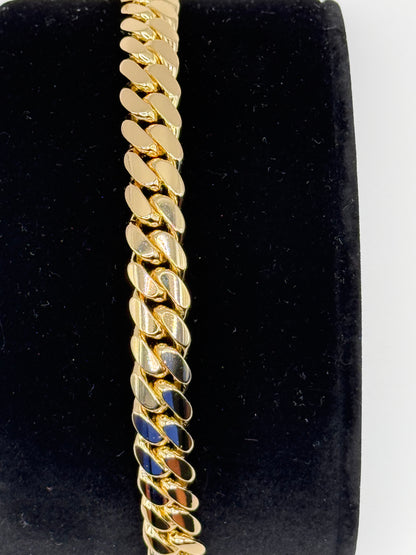 12mm Gold Over Silver Cuban Link Bracelet